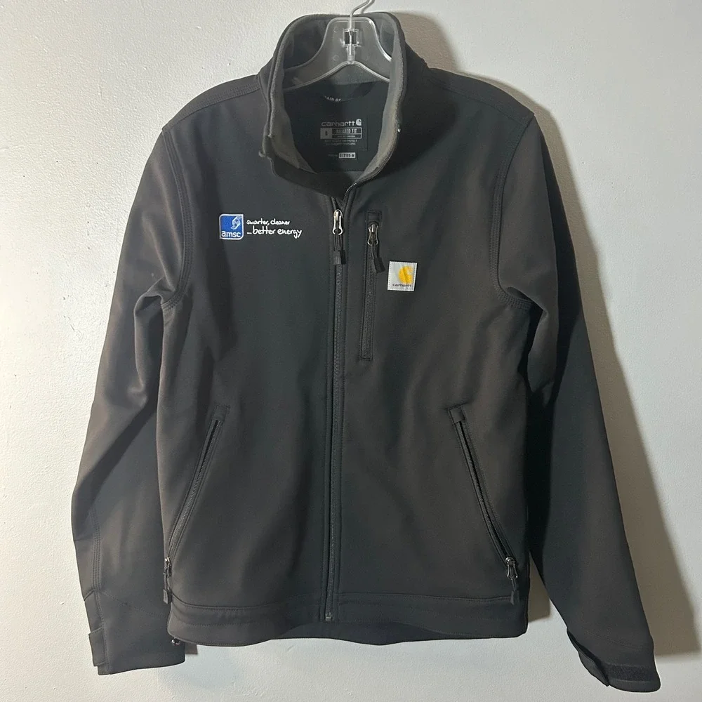 Carhartt Men'S amsc logo Black Soft Shell Jacket Rel Fit Size S Rain‎ Defender
